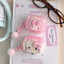 Cute Hello Kitty My Melody AirPods Earphone Case With Charm - ArtGalleryZen