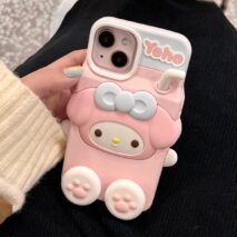 Cute Hello Kitty My Melody Milk Silicone iPhone Case - ArtGalleryZen