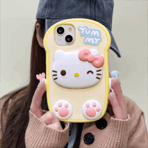 Cute Hello Kitty My Melody Toast iPhone Case - ArtGalleryZen
