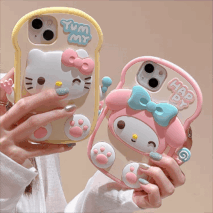 Cute Hello Kitty My Melody Toast iPhone Case - ArtGalleryZen
