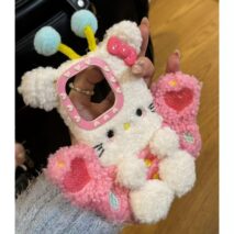 Cute Hello Kitty Pink Wing Bee Plush iPhone Case - ArtGalleryZen
