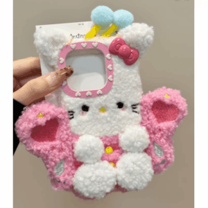 Cute Hello Kitty Pink Wing Bee Plush iPhone Case - ArtGalleryZen