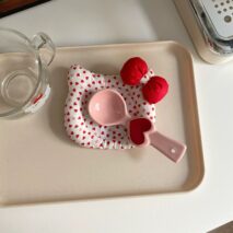 Cute Hello Kitty Shaped Fabric Coaster - ArtGalleryZen