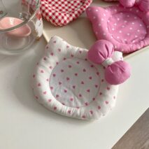 Cute Hello Kitty Shaped Fabric Coaster - ArtGalleryZen