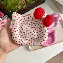 Cute Hello Kitty Shaped Fabric Coaster - ArtGalleryZen