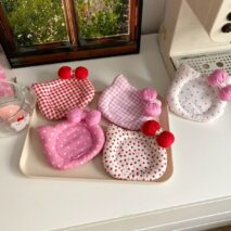 Cute Hello Kitty Shaped Fabric Coaster - ArtGalleryZen