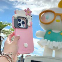 Cute Hello Kitty Taking Photo iPhone Case - ArtGalleryZen
