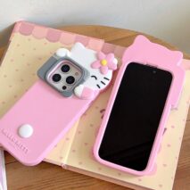 Cute Hello Kitty Taking Photo iPhone Case - ArtGalleryZen