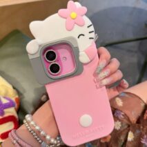 Cute Hello Kitty Taking Photo iPhone Case - ArtGalleryZen