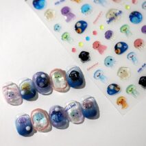 Cute Jellyfish Nail Art Decoration Stickers DIY Nail Ornament - ArtGalleryZen