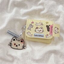 Cute Kitten Sanrio Hello Kitty AirPods Earphone Leather Case - ArtGalleryZen