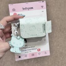 Cute Kitten Sanrio Hello Kitty AirPods Earphone Leather Case - ArtGalleryZen
