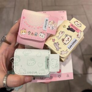 Cute Kitten Sanrio Hello Kitty AirPods Earphone Leather Case - ArtGalleryZen