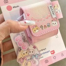 Cute Kitten Sanrio Hello Kitty AirPods Earphone Leather Case - ArtGalleryZen