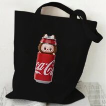 Cute Labubu Shoulder Tote Canvas Bag - ArtGalleryZen