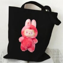 Cute Labubu Shoulder Tote Canvas Bag - ArtGalleryZen