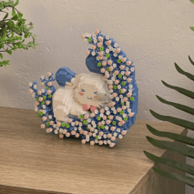 Cute LEGO Compatible Cinnamoroll Floral Moon Building Bricks - ArtGalleryZen