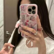 Cute Love Sylvanian Families iPhone Case With Accessories - ArtGalleryZen