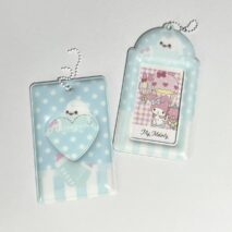 Cute Mamegoma Polka Dot Kpop Keychain Photocard Holder - ArtGalleryZen
