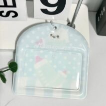 Cute Mamegoma Polka Dot Kpop Keychain Photocard Holder - ArtGalleryZen