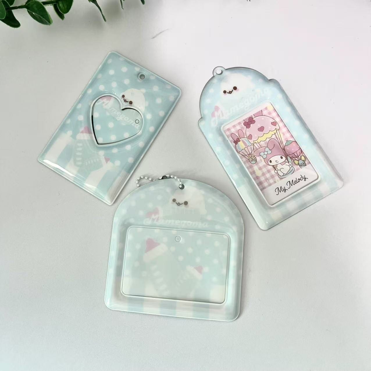 Cute card holders displayed together.