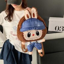 Cute Mario Labubu Plush Backpack Bag - ArtGalleryZen