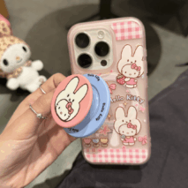 Cute Miffy Hello Kitty Magnetic Stand iPhone Case - ArtGalleryZen