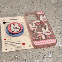Cute Miffy Hello Kitty Magnetic Stand iPhone Case - ArtGalleryZen