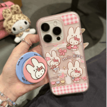 Cute Miffy Hello Kitty Magnetic Stand iPhone Case - ArtGalleryZen