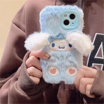 Cute My Melody Cinnamoroll Plush iPhone Case - ArtGalleryZen