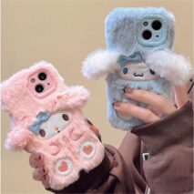 Cute My Melody Cinnamoroll Plush iPhone Case - ArtGalleryZen