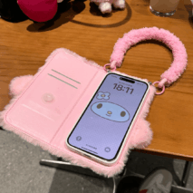 Cute My Melody Plush Flip iPhone Case - ArtGalleryZen