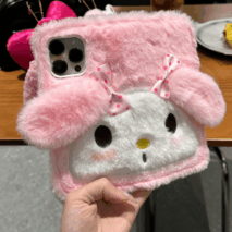 Cute My Melody Plush Flip iPhone Case - ArtGalleryZen