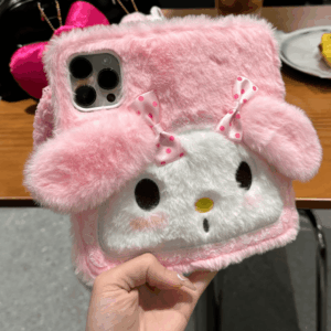 Cute My Melody Plush Flip iPhone Case - ArtGalleryZen