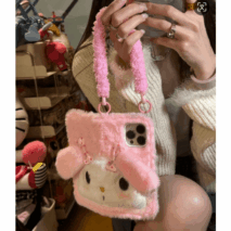 Cute My Melody Plush Flip iPhone Case - ArtGalleryZen