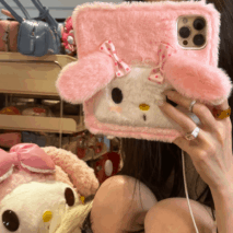 Cute My Melody Plush Flip iPhone Case - ArtGalleryZen