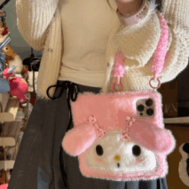Cute My Melody Plush Flip iPhone Case - ArtGalleryZen