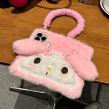 Cute My Melody Plush Flip iPhone Case - ArtGalleryZen