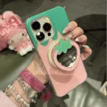 Cute My Melody Strawberry Mirror Magnetic Stand iPhone Case - ArtGalleryZen