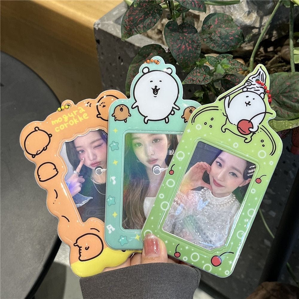 Cute Nagono Mogura Korokke Kpop Keychain Photocard Holder - ArtGalleryZen
