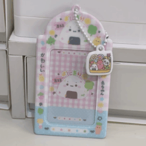 Cute Onigiri Pudding Panda Kpop Keychain Photocard Holder - ArtGalleryZen