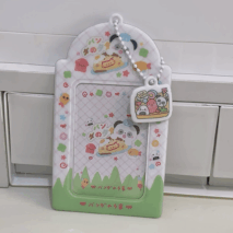 Cute Onigiri Pudding Panda Kpop Keychain Photocard Holder - ArtGalleryZen