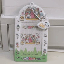 Cute Onigiri Pudding Panda Kpop Keychain Photocard Holder - ArtGalleryZen