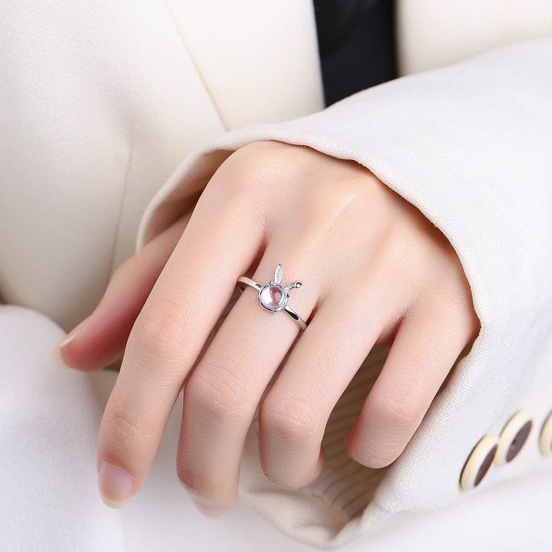 Cute Opal Rabbit Ring - ArtGalleryZen