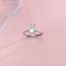 Cute Opal Rabbit Ring - ArtGalleryZen