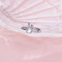 Cute Opal Rabbit Ring - ArtGalleryZen