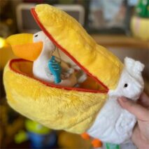 Cute Pelican Plush Bag Camera Bag Makeup Toiletry Bag Portable Travel Storage Organizer - ArtGalleryZen