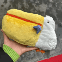 Cute Pelican Plush Bag Camera Bag Makeup Toiletry Bag Portable Travel Storage Organizer - ArtGalleryZen