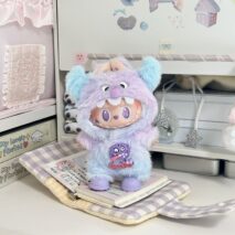 Cute Pink Bow Angel Wings Labubu 17cm Doll Clothes - ArtGalleryZen