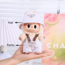 Cute Pink Bow Angel Wings Labubu 17cm Doll Clothes - ArtGalleryZen